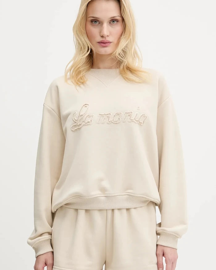 La Mania kadın pamuklu oversize sweatshirt