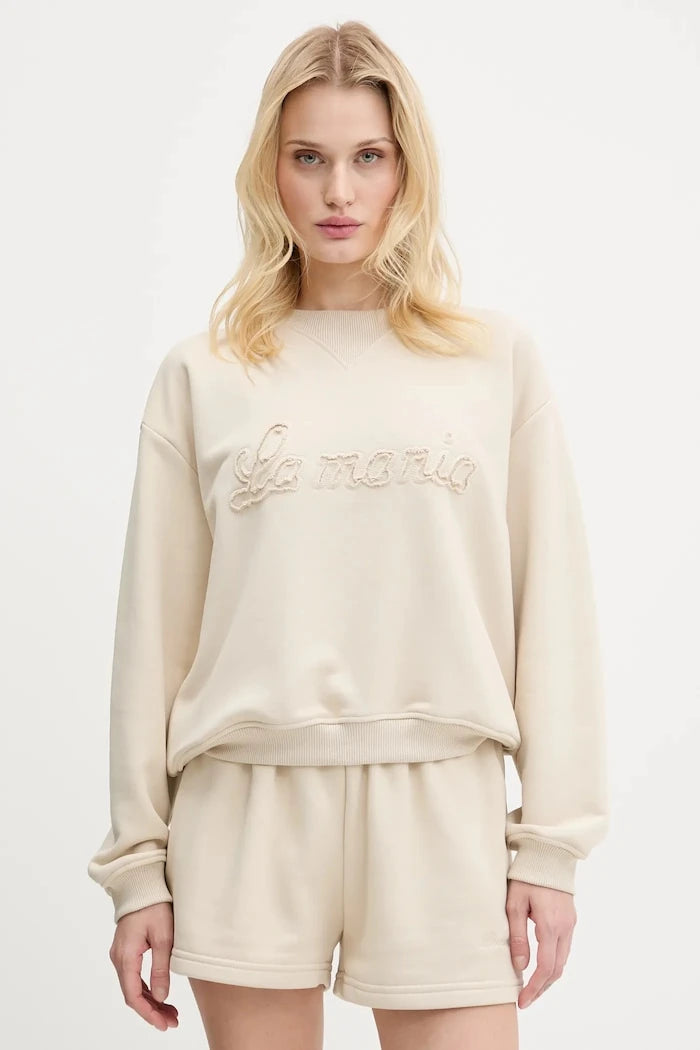 La Mania kadın pamuklu oversize sweatshirt