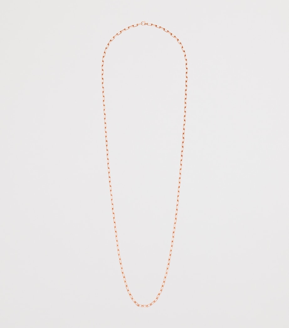 Small Rose Gold Santos de Cartier Long Chain Necklace