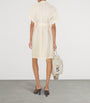 Burberry White Belted Trench Midi Dress