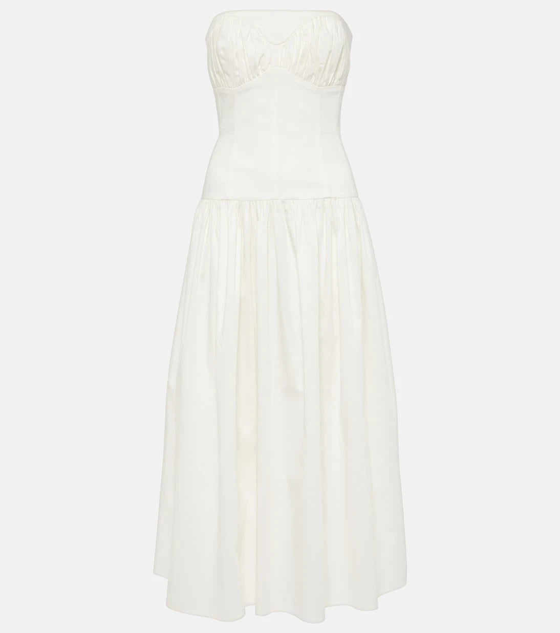 Tove - Lauryn strapless cotton-blend midi dress