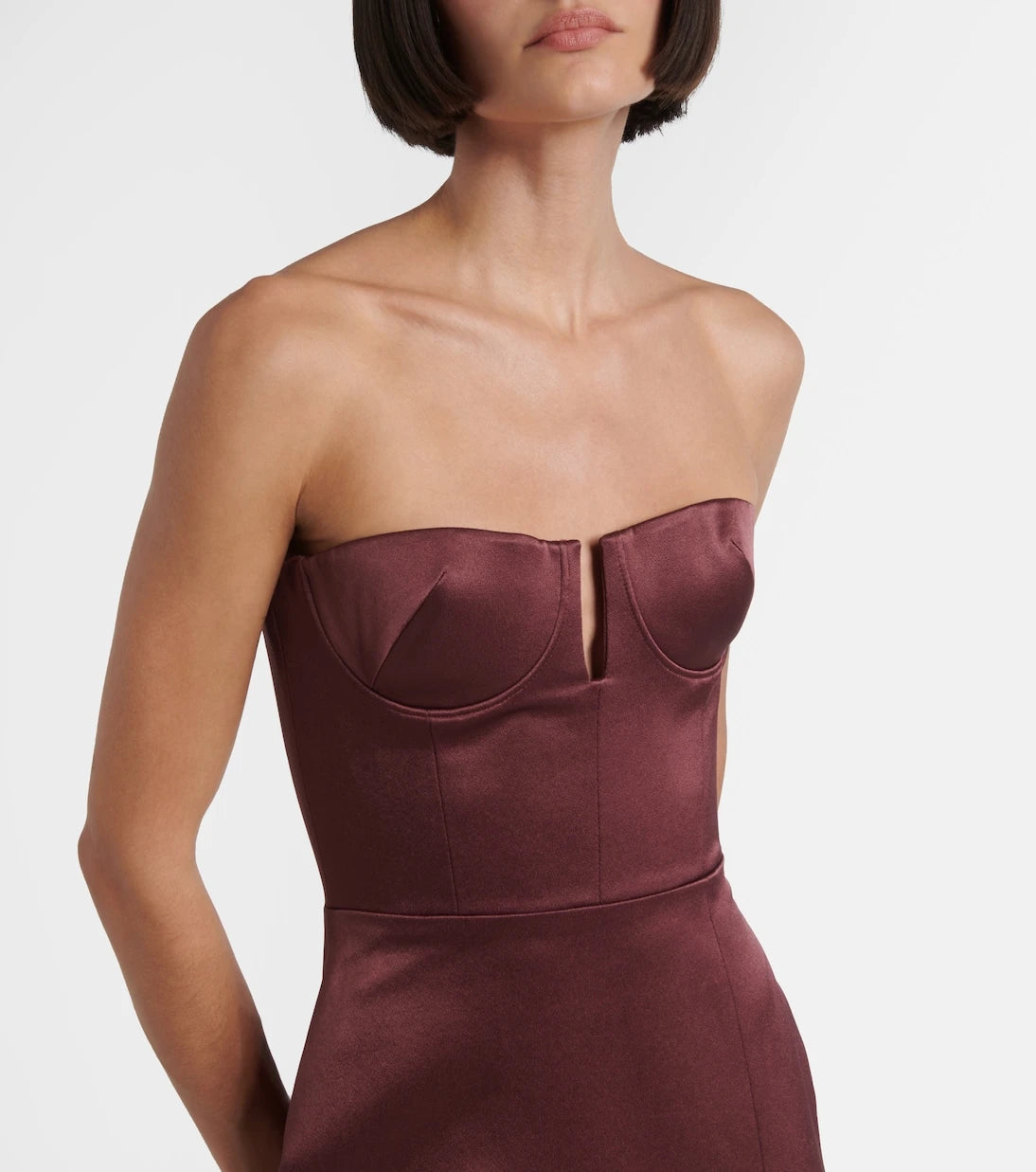 Alex Perry - Crêpe satin bustier gown