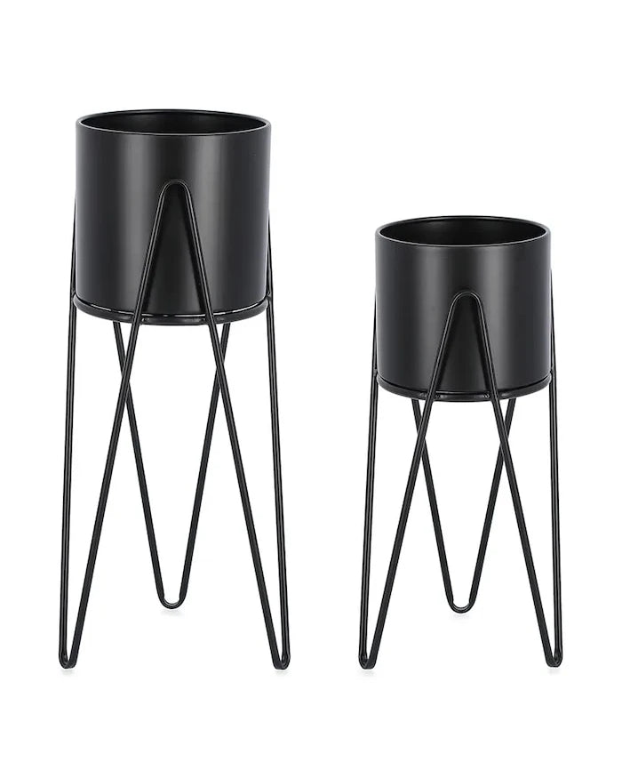 Izgaralı Bizzotto Madelyn Saksı Seti 23,5 x 57 / 21,5 x 46 cm (2 Adet)