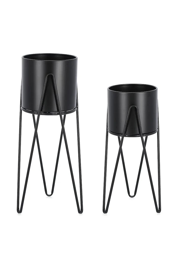 Izgaralı Bizzotto Madelyn Saksı Seti 23,5 x 57 / 21,5 x 46 cm (2 Adet)