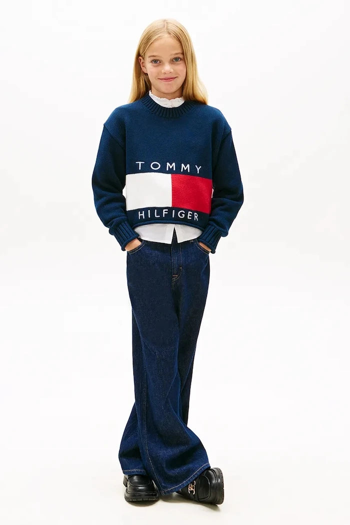 Детски памучен пуловер Tommy Hilfiger