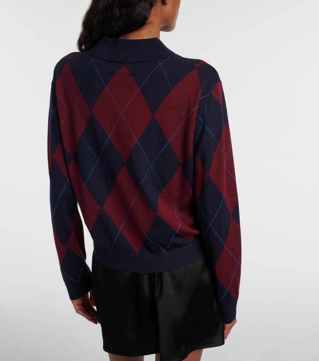 Leset - James argyle wool polo sweater