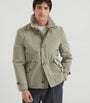 Brunello Cucinelli Brown Water-Resistant Detachable Collar Jacket