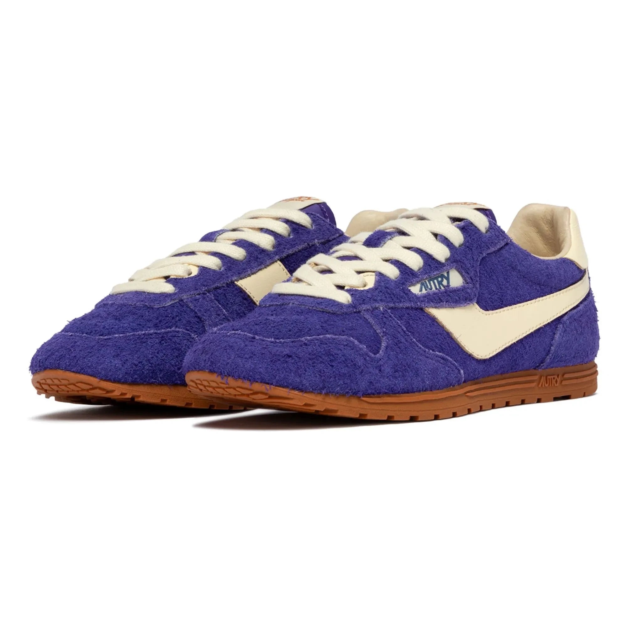 Autry - Windspin Low Two-tone Suede and Leather Sneakers | Purple