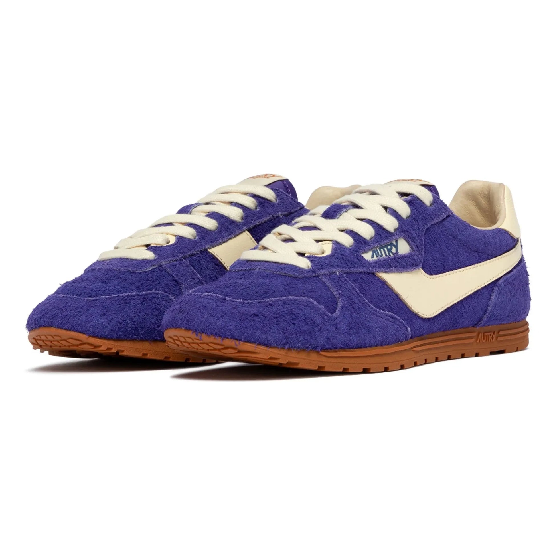 Autry - Windspin Low Two-tone Suede and Leather Sneakers | Purple