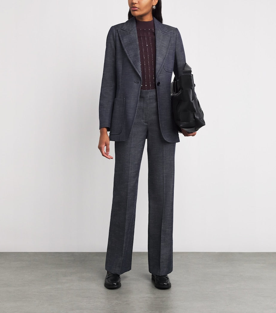 Blue Cassini Denim Blazer