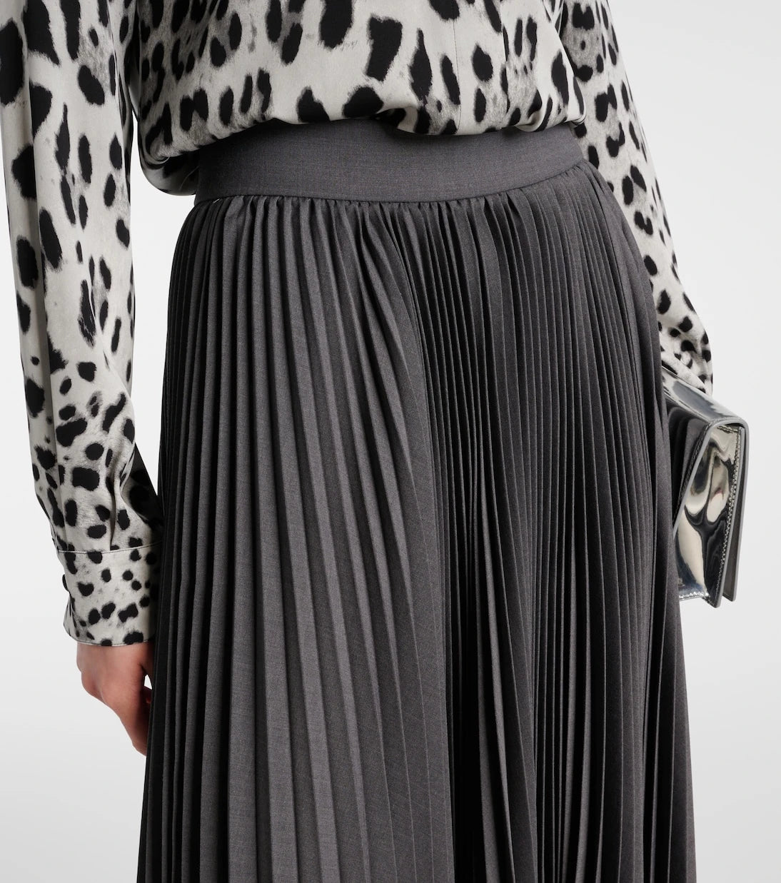 Dolce&Gabbana - Plissé midi skirt