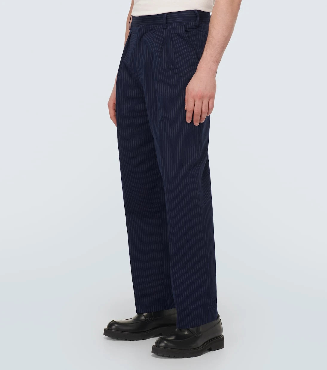 Kenzo - Pinstripe cotton and linen pants