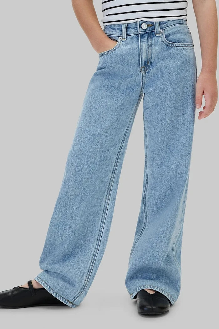 Çocuklar için wide leg kot pantolon Wide leg