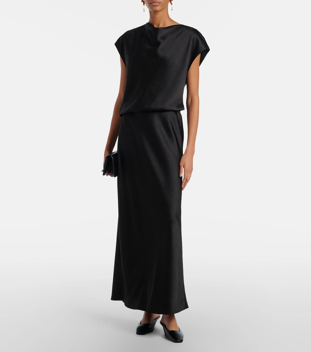 Vince - Draped satin maxi dress