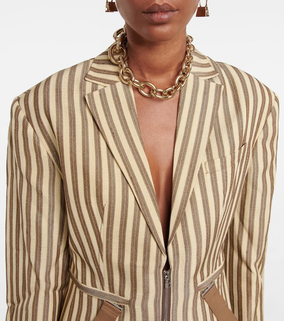 Jacquemus - La Veste Filu striped belted blazer