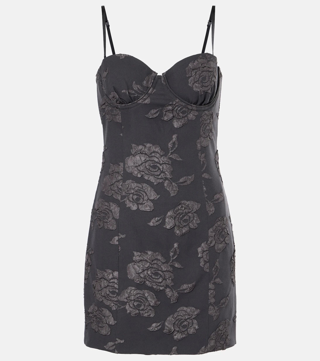 Rotate - Floral-appliqué pinstripe minidress