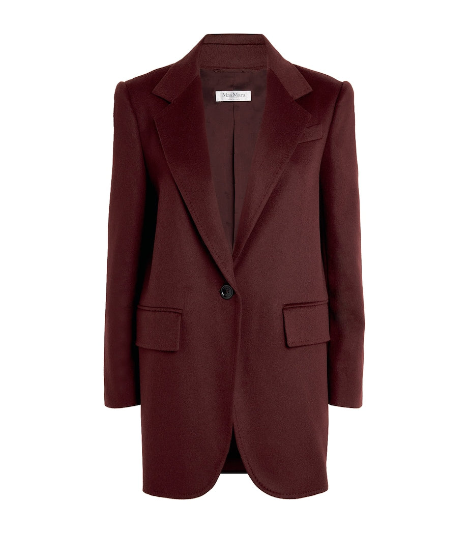 Red Camelwool Single-Breasted Blazer