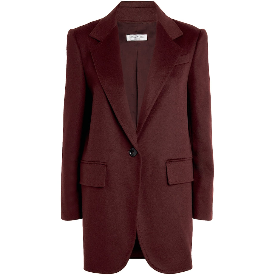Red Camelwool Single-Breasted Blazer
