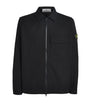 Stone Island Black Panama Cotton Overshirt