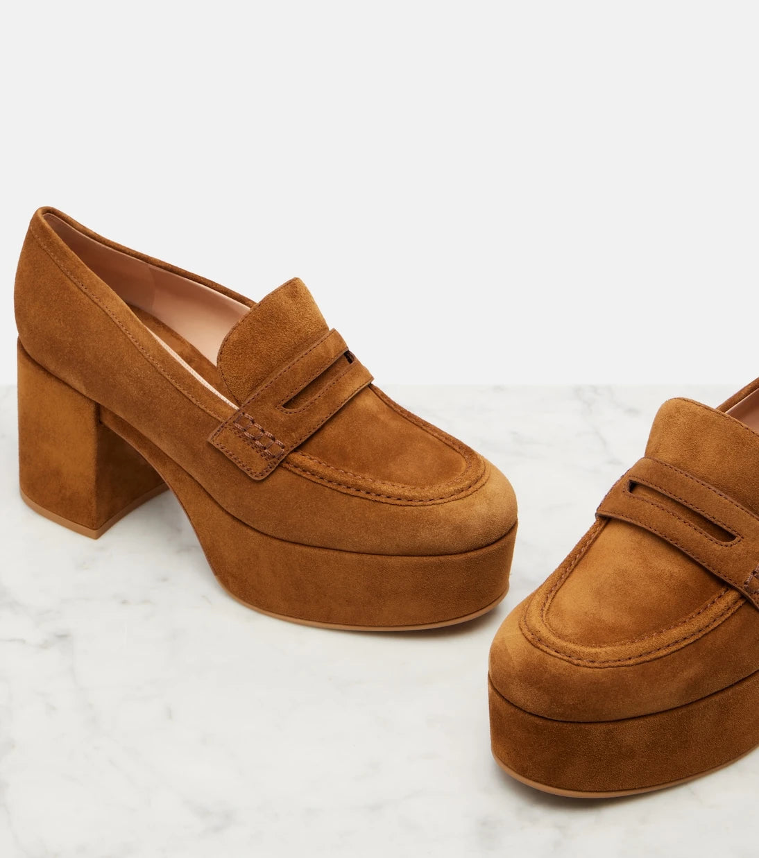 Gianvito Rossi - Jenna suede loafer pumps