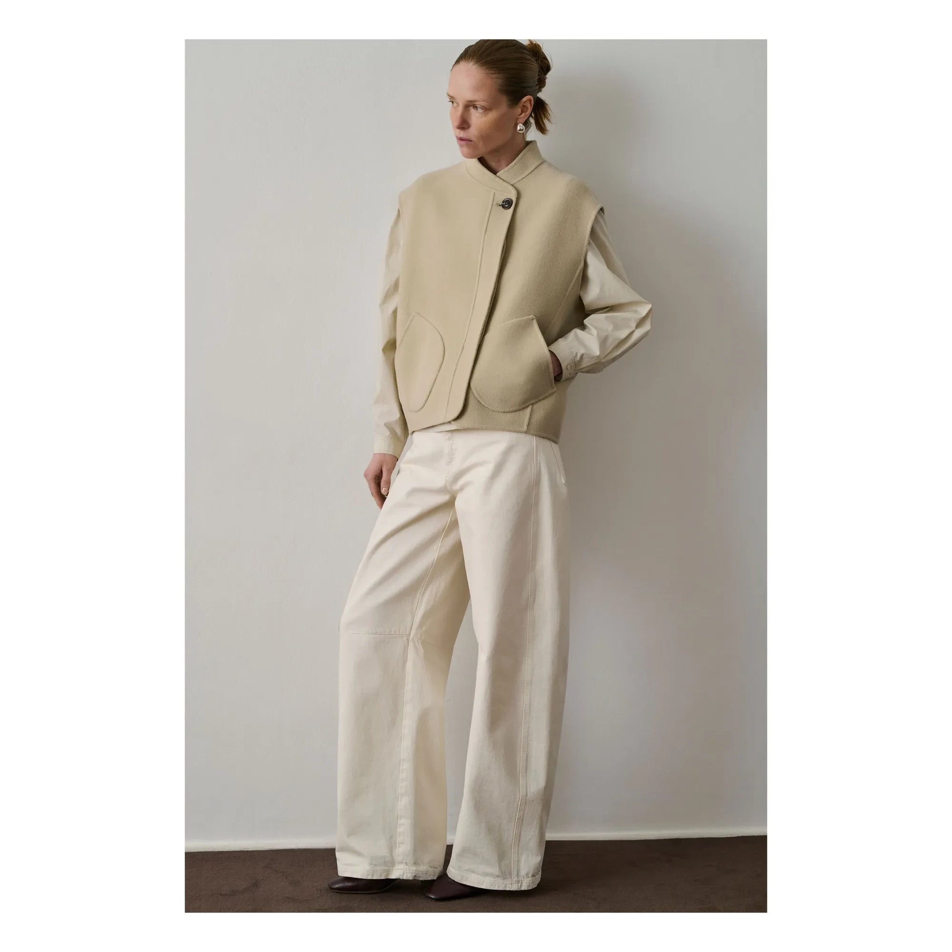 Soeur - Adeline Wool Sleeveless Jacket | Chalk