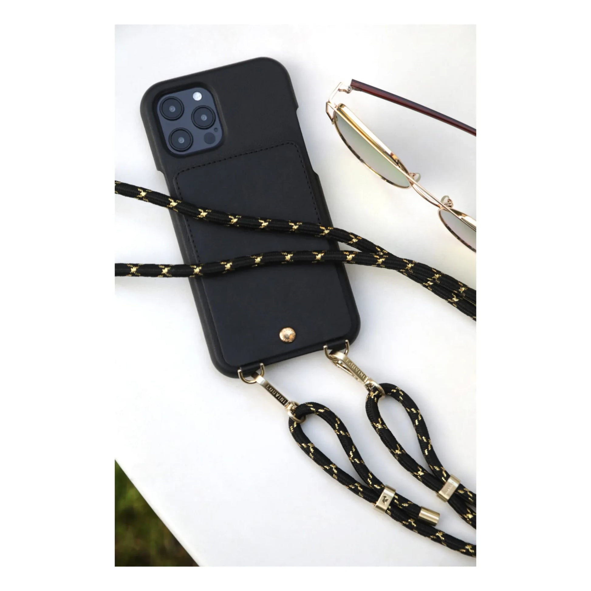 Louvini - Lou Leather iPhone Case | Black