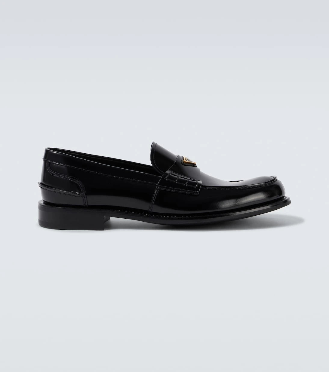 Prada - Logo leather loafers