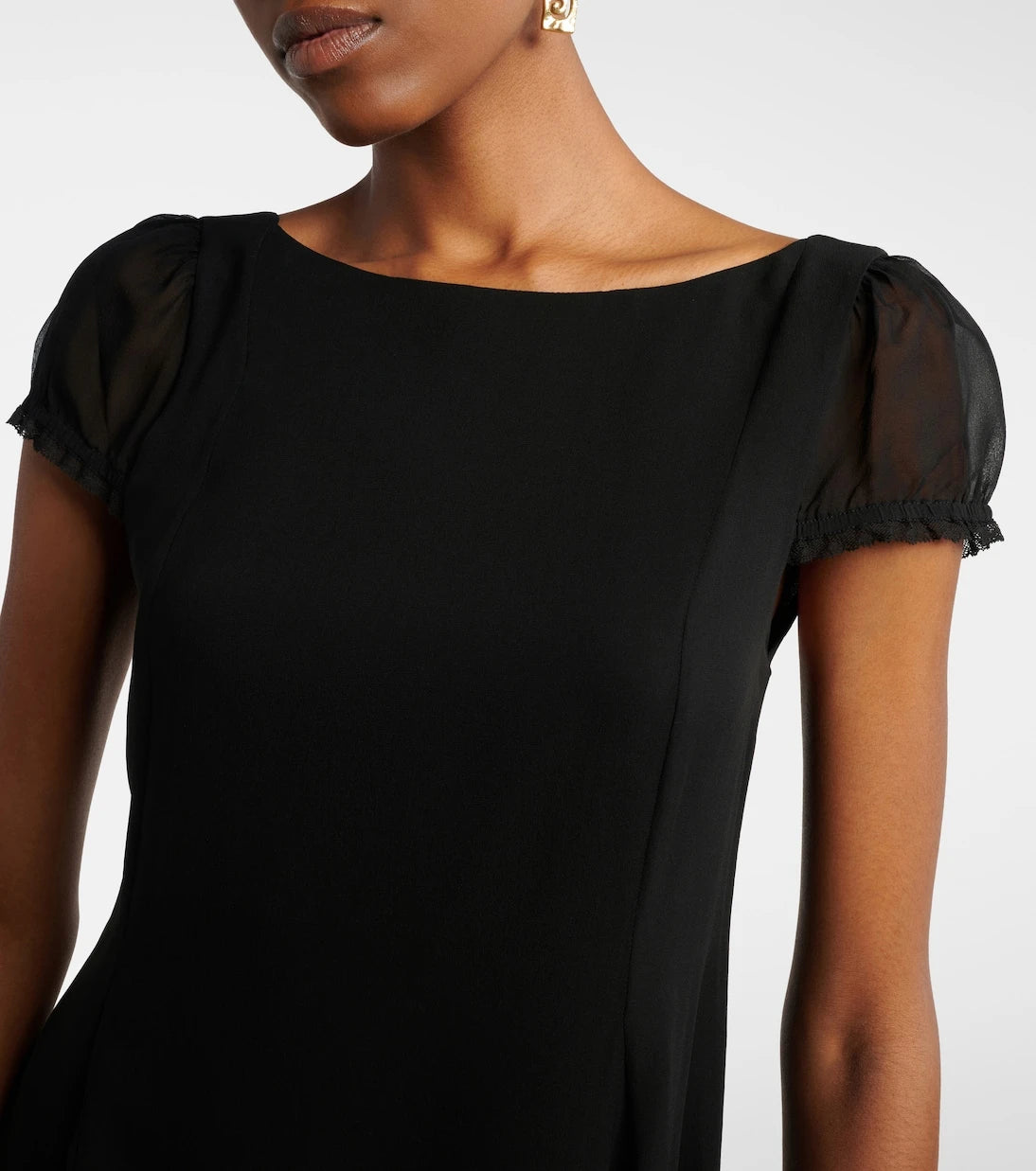 Posse - Priscilla lace-trimmed silk minidress