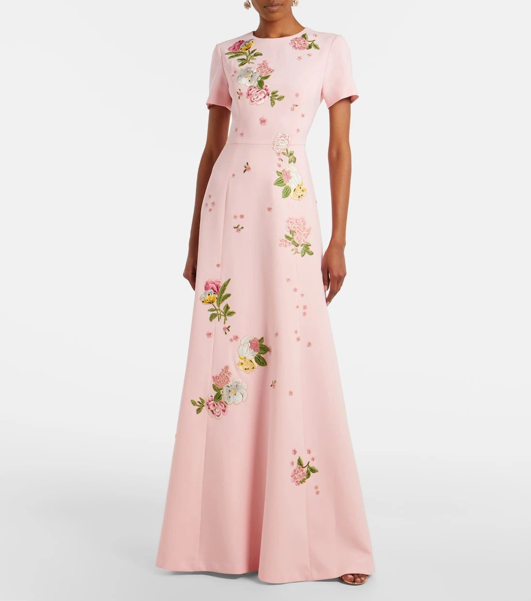 Carolina Herrera - Floral embroidered crêpe gown