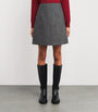 Weekend Max Mara Grey Wool A-Line Skirt