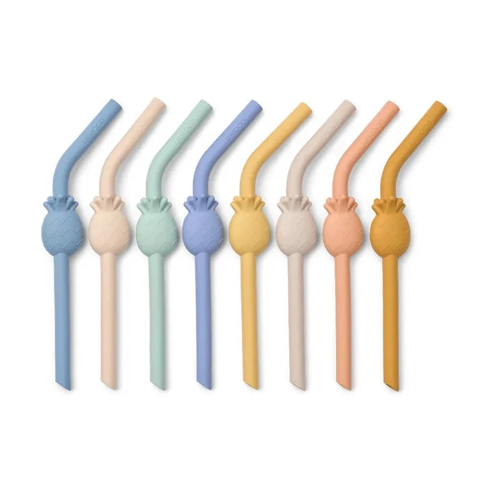 Liewood Carlson Pineapple Straw 8'li Çok Kullanımlı Pipet