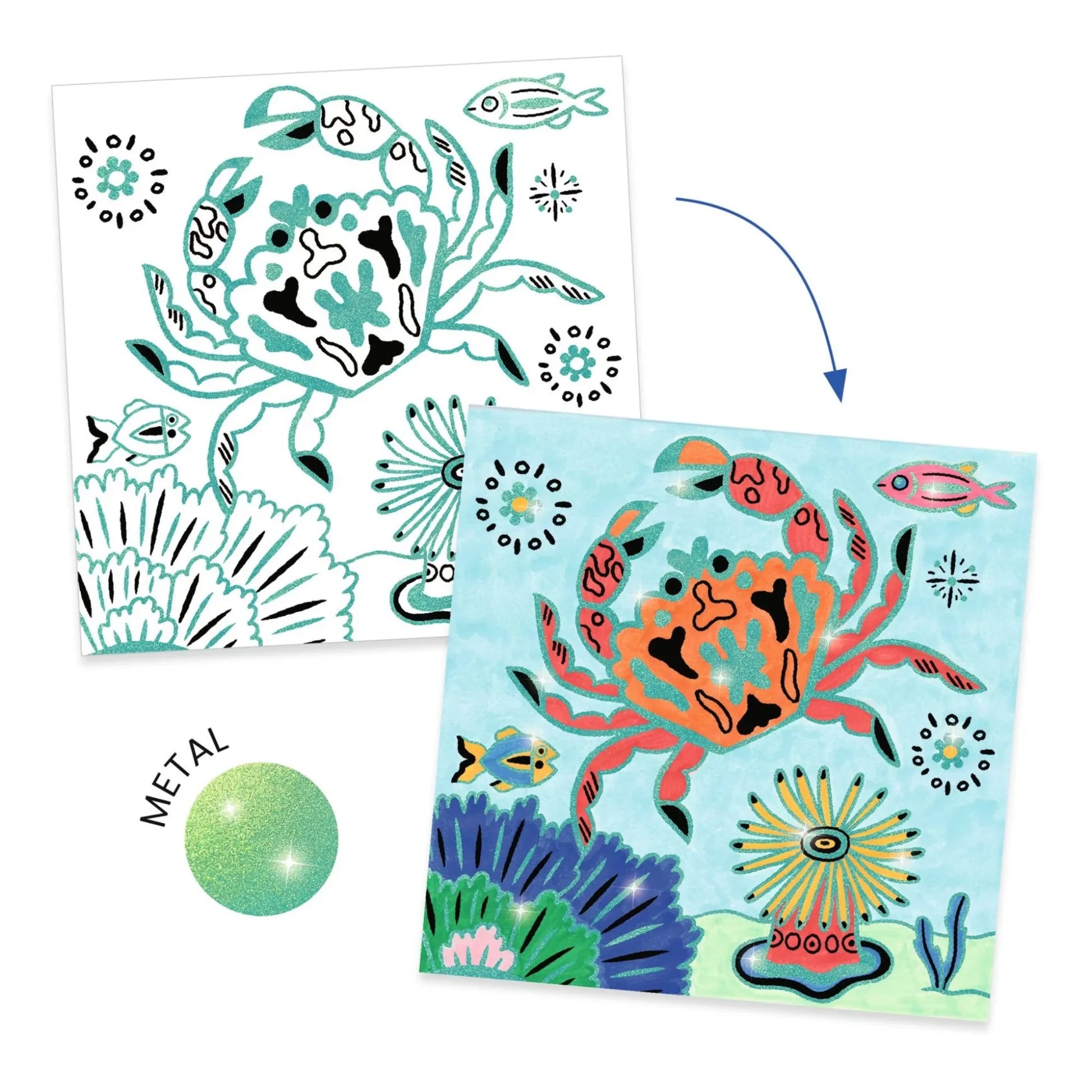Djeco - Under the Sea Colouring Sheets