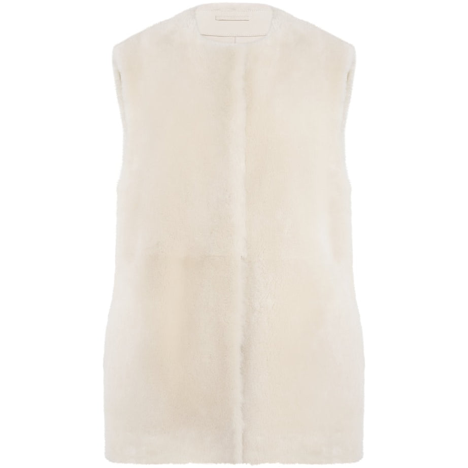 Ivory Shearling Gilet