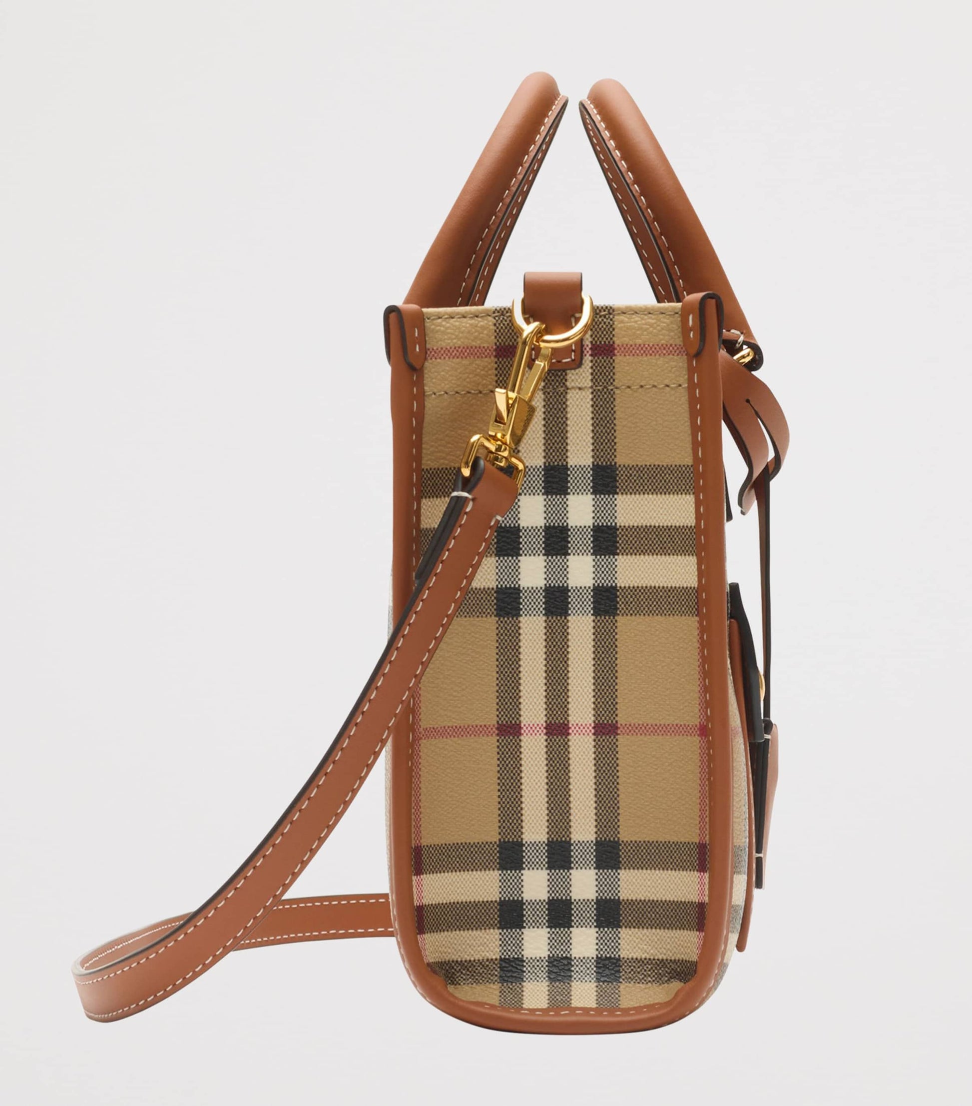 Burberry Brown Mini Check Freya Tote Bag