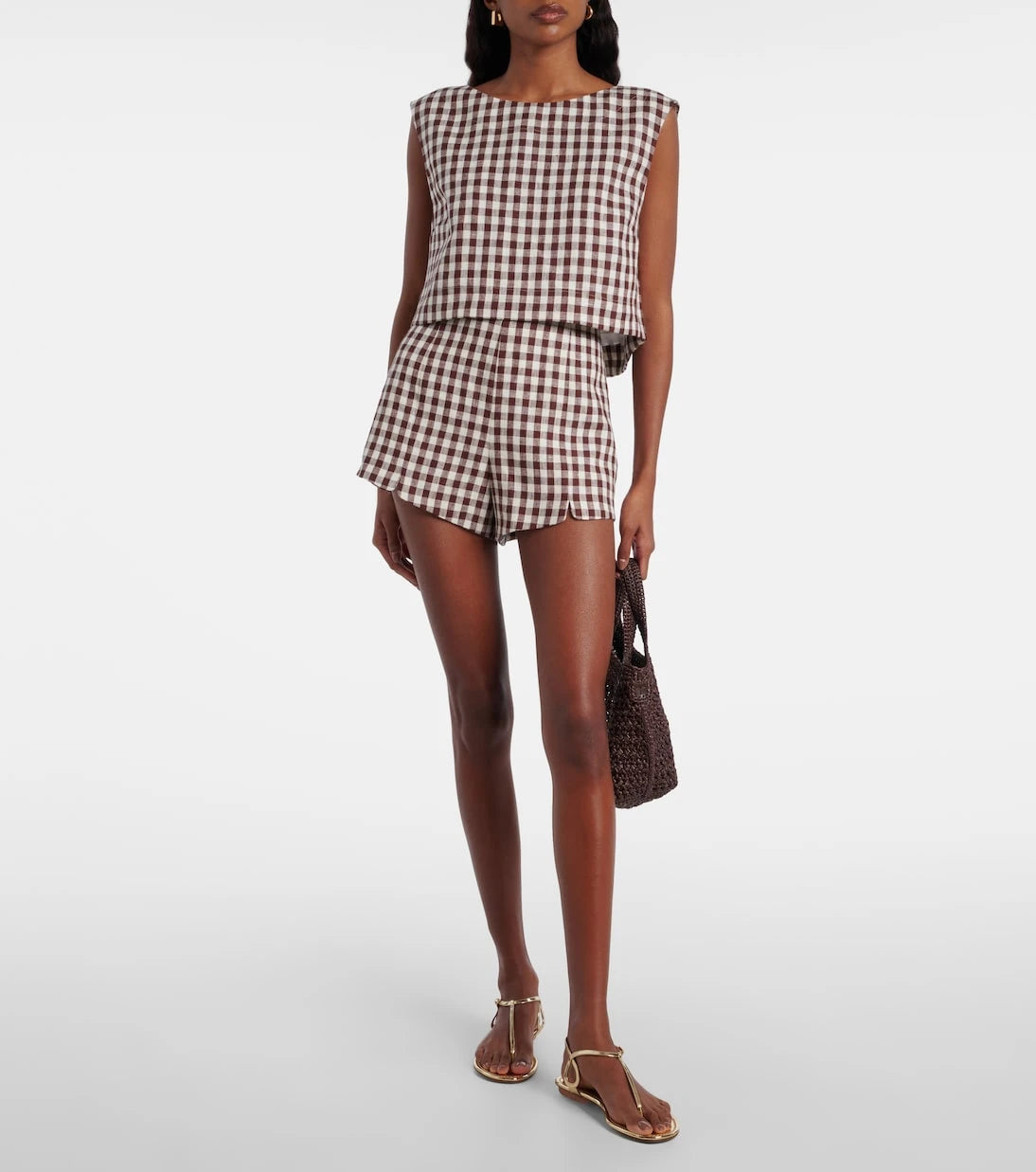 Posse - Sadie gingham linen shorts