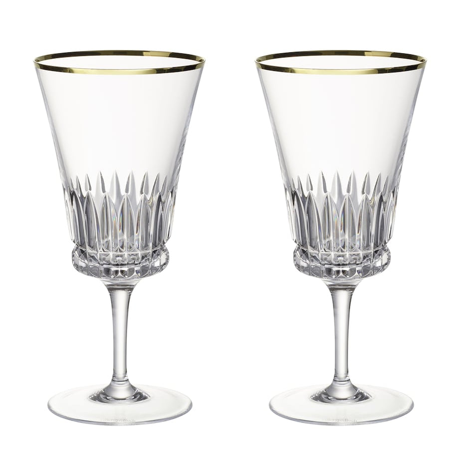Villeroy & Boch Set of 2 Grand Royal Gold Water Goblets (390ml)