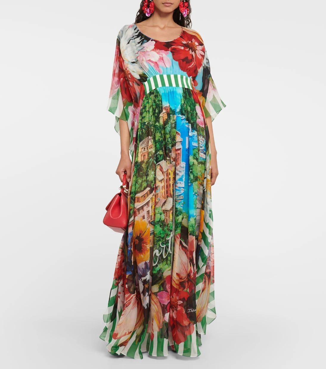 Dolce&Gabbana - Portofino printed silk chiffon gown
