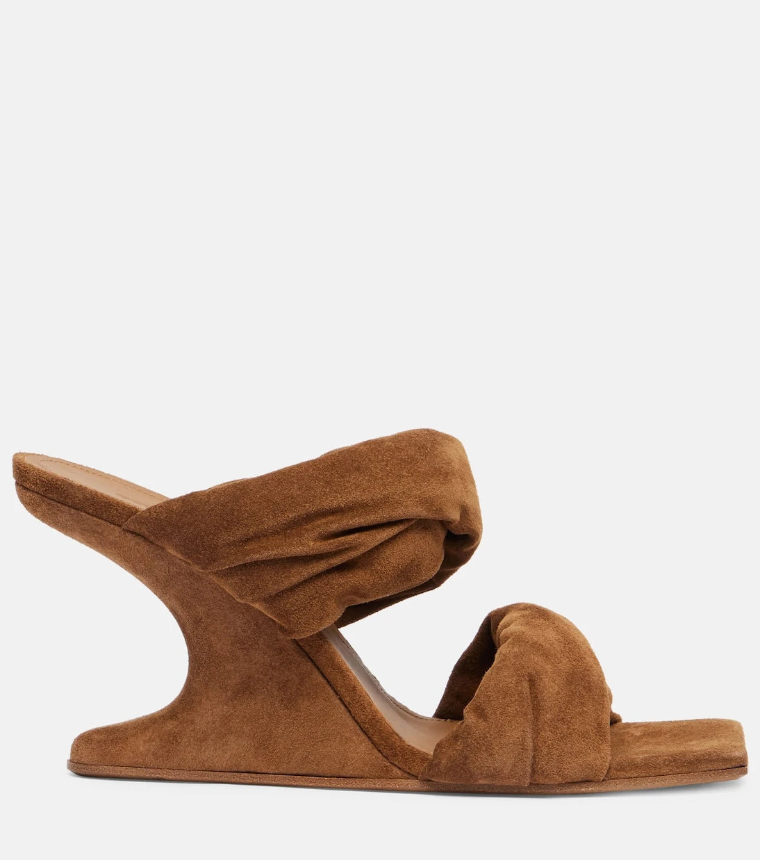 Rick Owens - Twisted Cantilever 80 suede mules