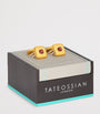 Gold-Plated and Garnet Graffiato Cufflinks