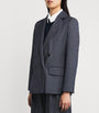 Max Mara Blue Virgin Wool Double-Breasted Blazer