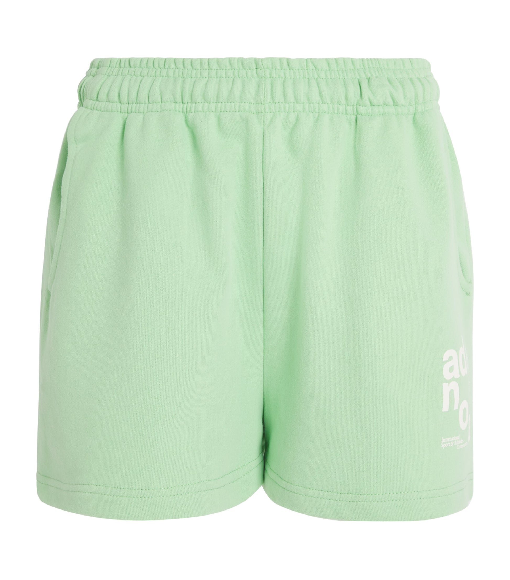 Green Cotton Logo Sweatshorts