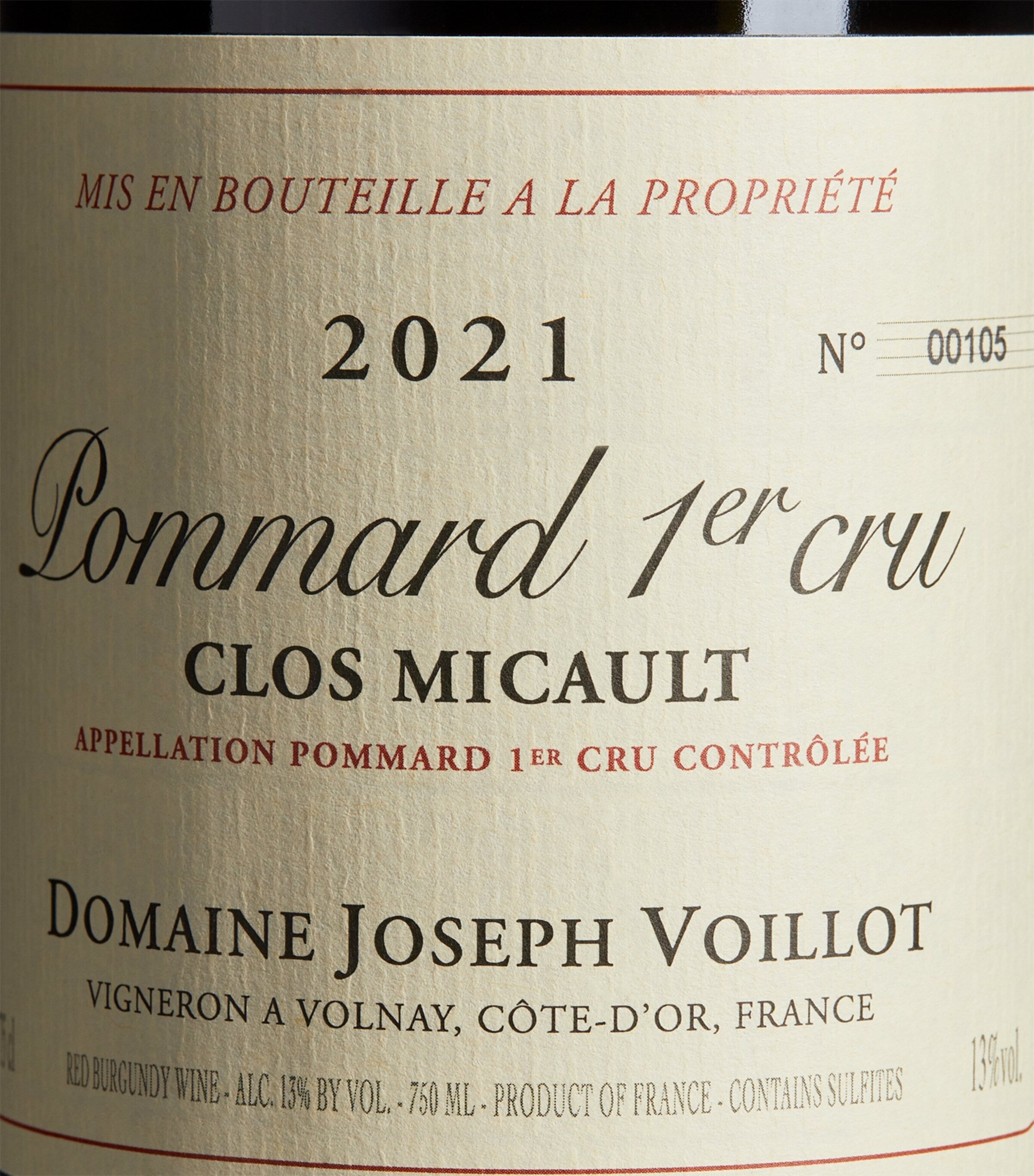 Domaine Joseph Voillot Le Clos Micault 2021 (75cl) - Burgundy, France