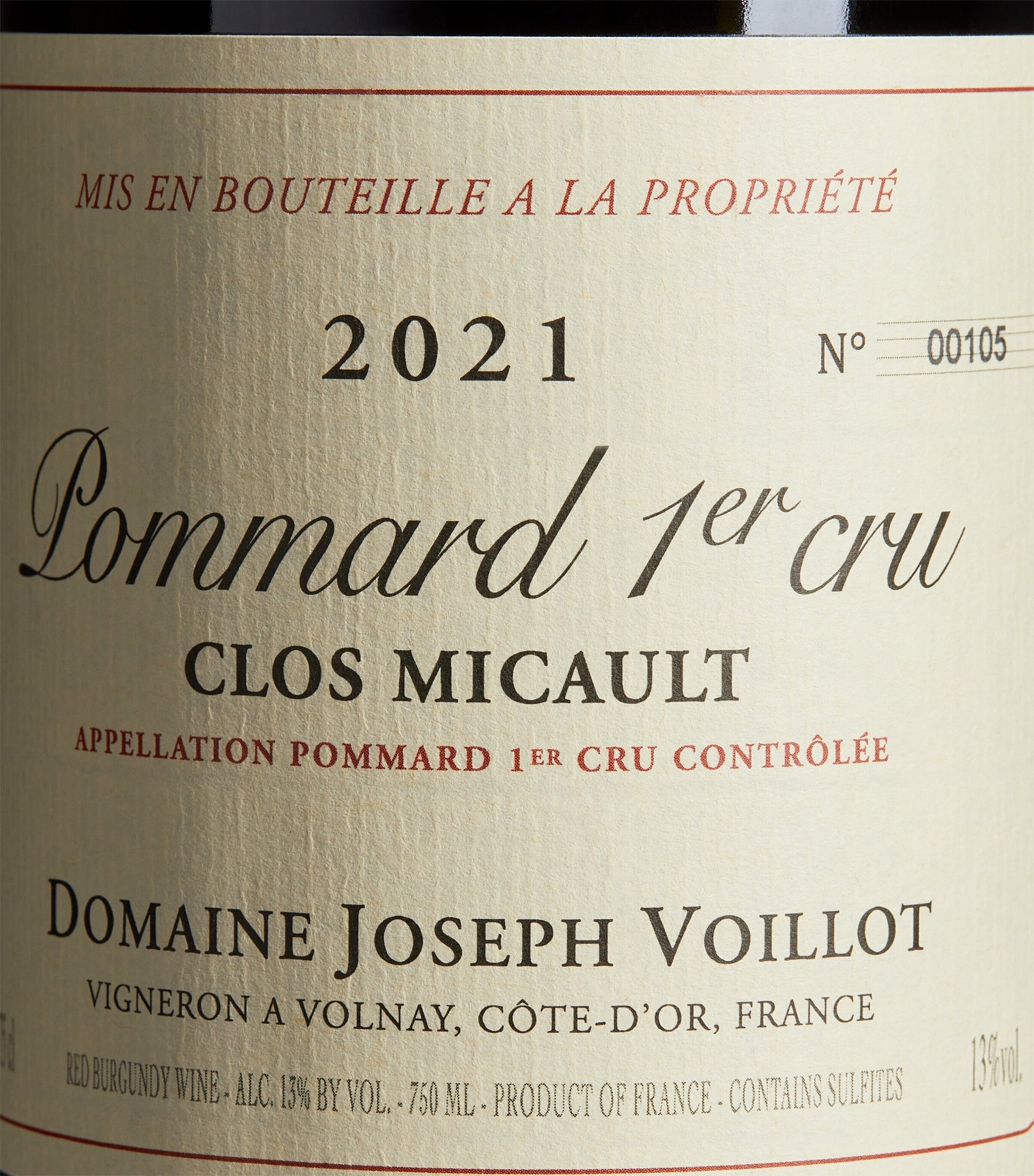 Domaine Joseph Voillot Le Clos Micault 2021 (75cl) - Burgundy, France