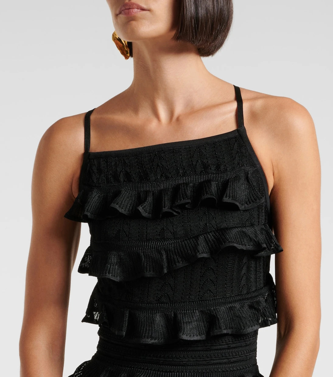 Zimmermann - Illustration ruffled knitted maxi dress