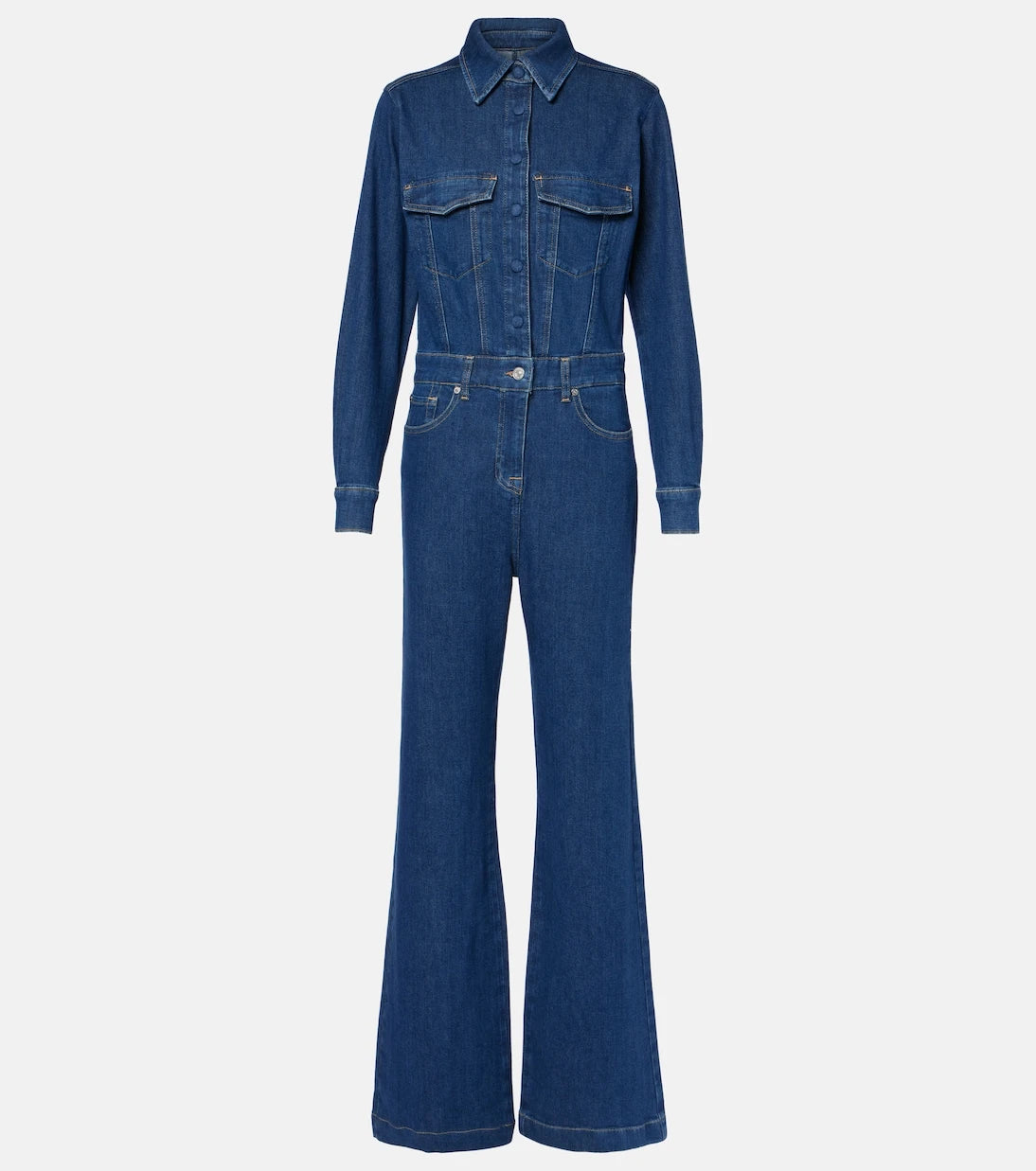 7 For All Mankind - Flared denim jumpsuit