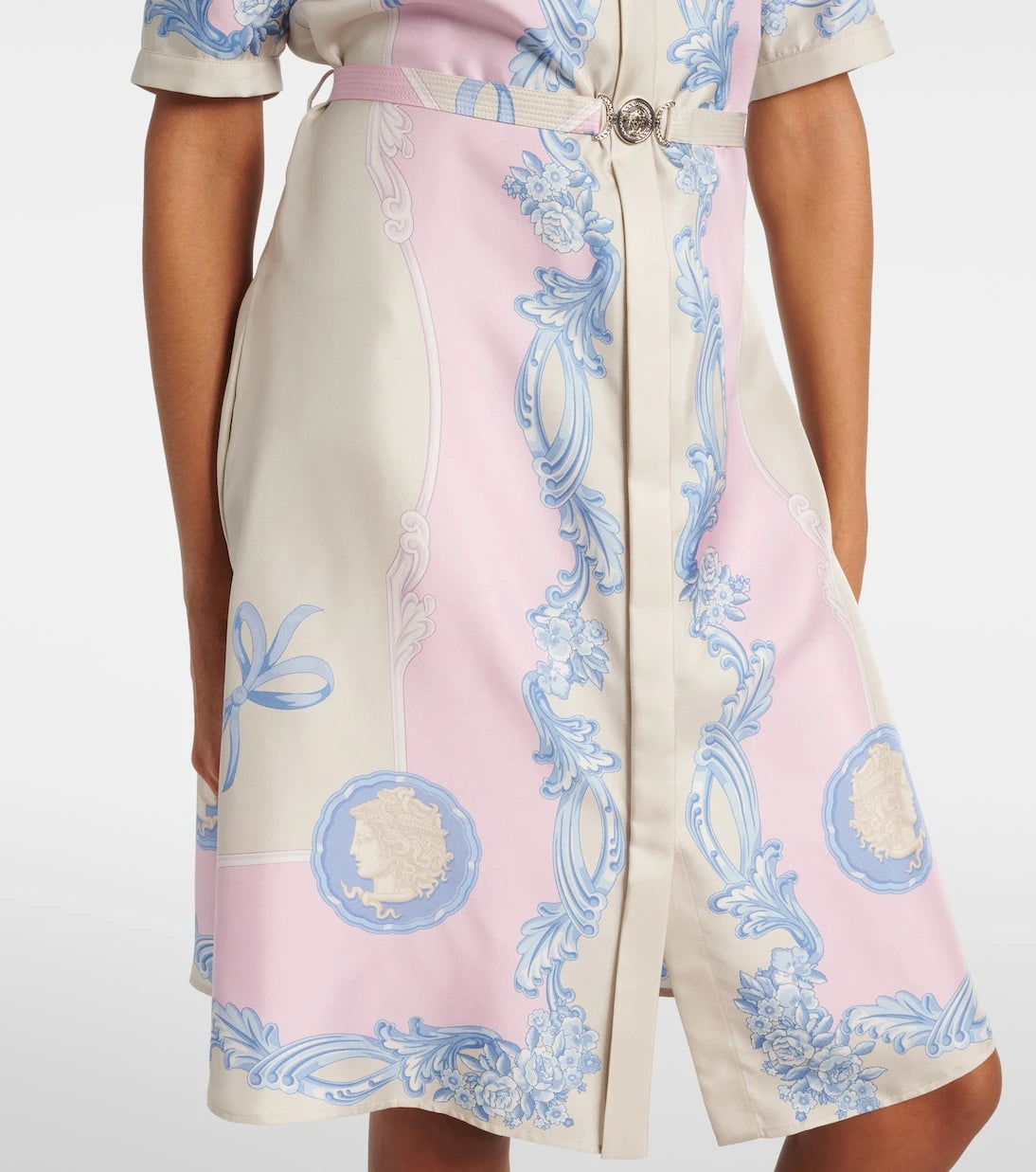 Versace - Floral silk shirt dress