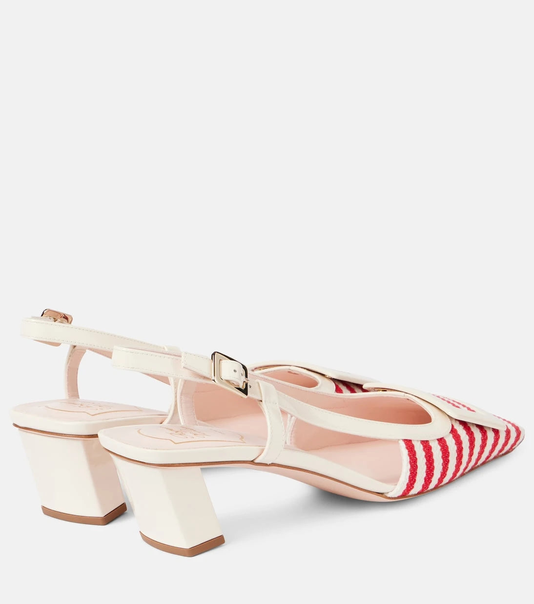 Roger Vivier - Belle Vivier 45 striped slingback pumps