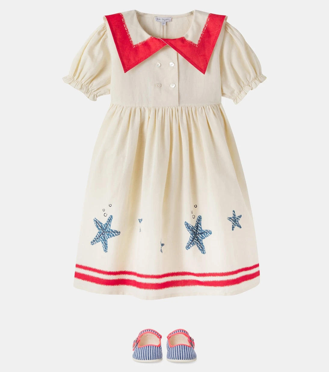Bebe Organic - Pearl printed cotton and linen dress