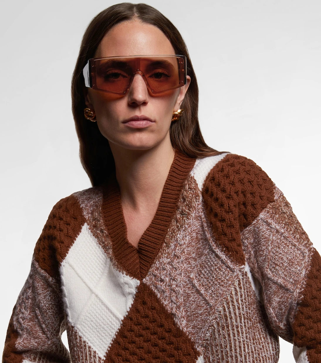 Stella McCartney - Runway düz üst güneş gözlüğü
