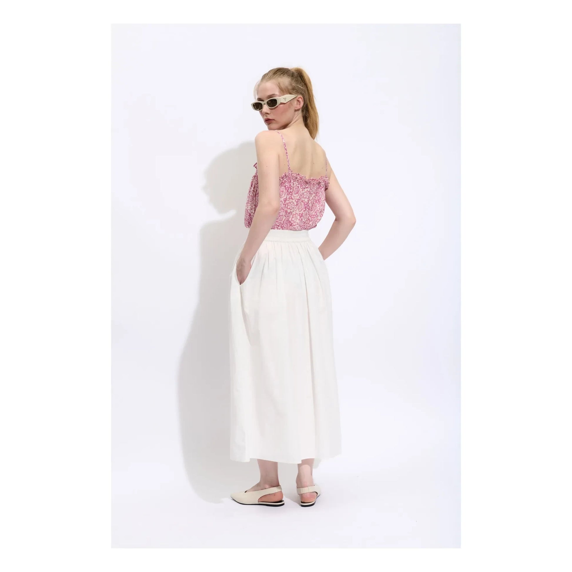 BELLEPIECE - Claude Coton skirt | White
